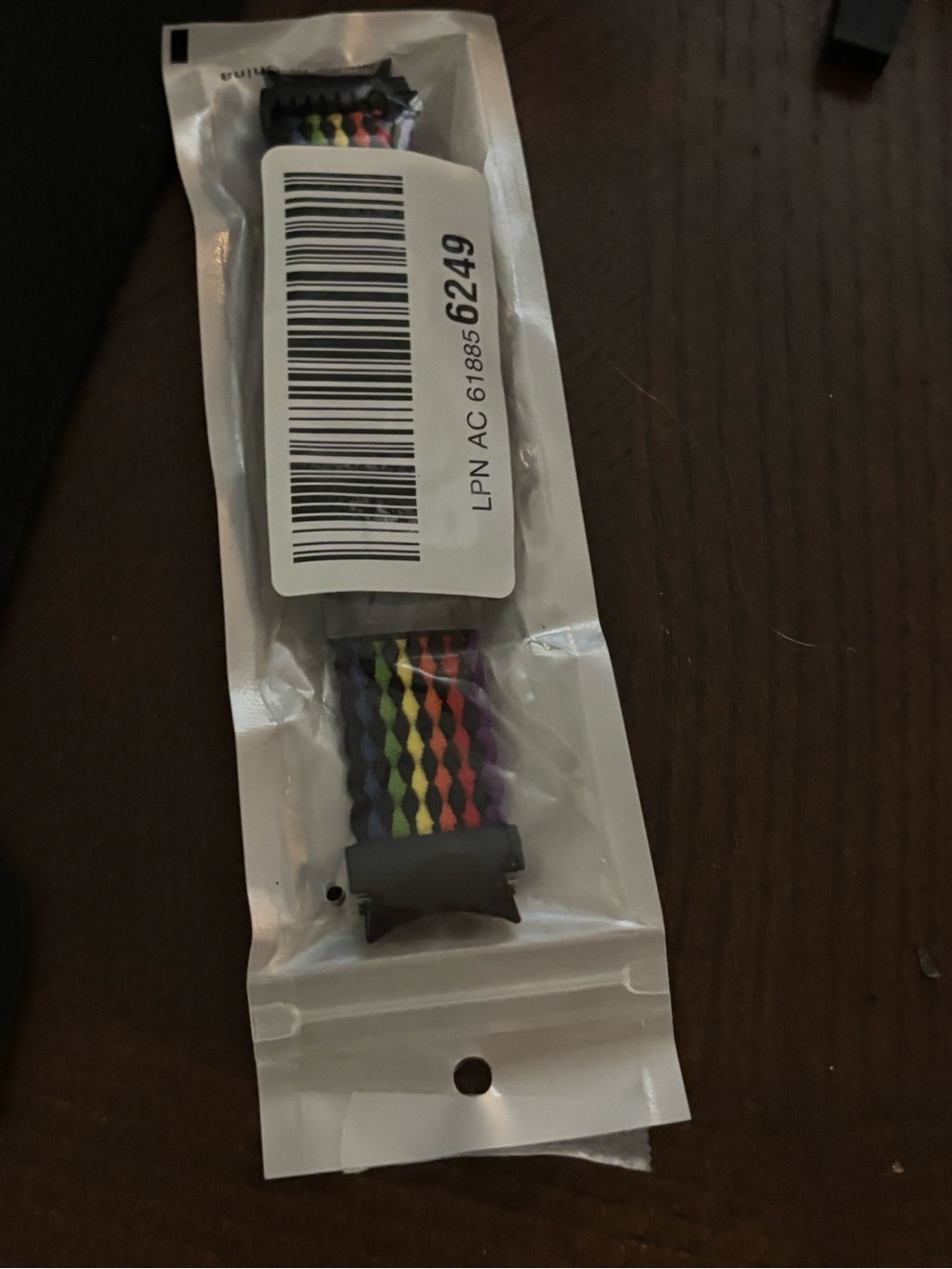 Braided Rainbow Apple Watch Band - Black Connectors